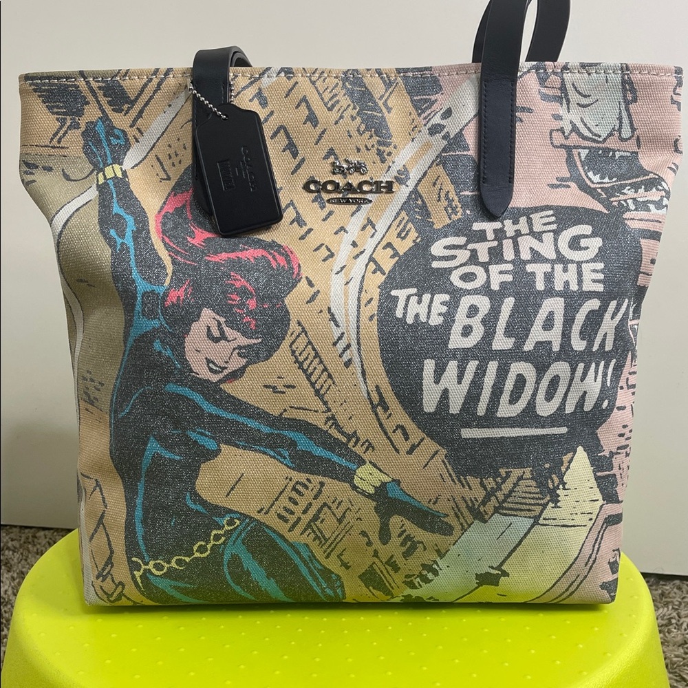 Coach x Marvel Black Widow Tote Bag